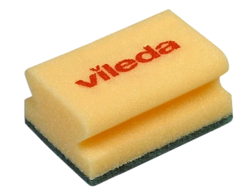 Губка Vileda Professional Средняя жесткость 7х15см, зеленый абразив, 101397