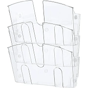 Лоток навесной для бумаг Uniplast 3 отделения, А4, 290x215x32мм, прозрачная