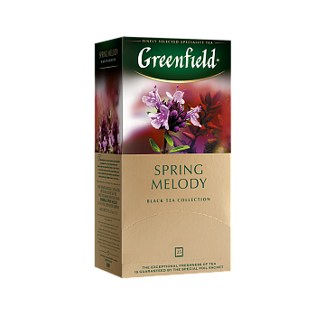 Чай Greenfield Spring Melody (Спринг Мелоди), черный, 25 пакетиков