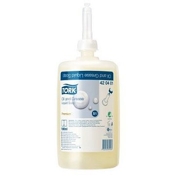 Жидкое мыло в картридже Tork Premium S1, 420401, для рук, от жировых и технических загрязнений, 1л