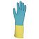 Перчатки латексные Household Gloves Bi-color р.S, сине-желтые