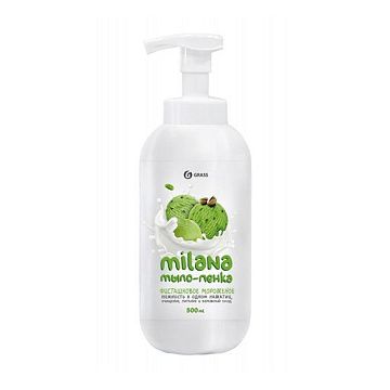 Жидкое мыло с дозатором Grass Milana 500мл, сливочно-фисташковое мороженое, 125421
