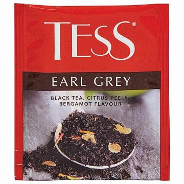 Чай Tess Earl Grey (Эрл Грей), черный, 100 пакетиков