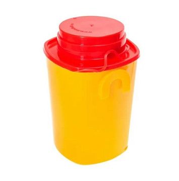 Контейнер для сбора отходов острого инструмента 0,5 л. 1шт, желтый (класс Б), СЗПИ