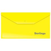 Пластиковая папка на кнопке Berlingo желтая, C6