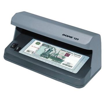Детектор банкнот Dors 125, просмотровый, УФ-детекция, серый