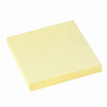 Блок для записей с клейким краем Staff желтый, пастельный, 76х76мм, 100 листов