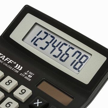 Калькулятор настольный Staff STF-8008 серый, 8 разрядов