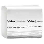 Туалетная бумага листовая Veiro Professional Comfort TV201, 250 листов, 2 слоя, белая, V укладка