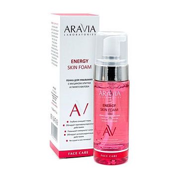 Пенка для умывания Aravia Energy Skin Foa с муцином улитки и гинкго билоба, 150мл