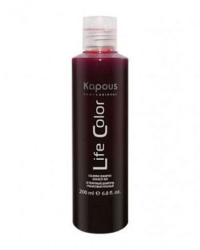 Оттеночный шампунь для волос Kapous Life Color Гранатовый Красный, 200мл