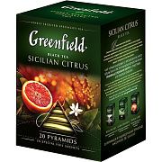 Чай Greenfield Sicilian Citrus (Сицилиан Цитрус), черный, 20 пирамидок