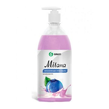 Жидкое мыло с дозатором Grass Milana 1л, черника в йогурте, 126301