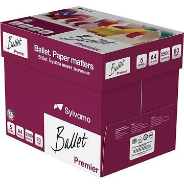 Бумага для принтера Ballet Premier А4, 500 листов, 80г/м2, белизна 161%CIE