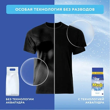 Стиральный порошок Миф 9кг, морозная свежесть, автомат
