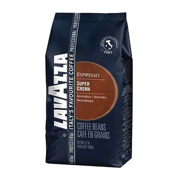 Кофе в зернах Lavazza Professional Super Crema 1кг, пачка