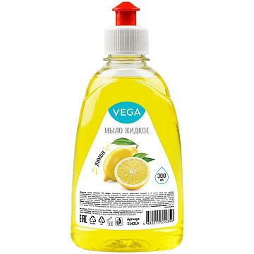 Мыло жидкое Vega 'Лимон', пуш-пул, 300мл