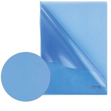 Папка-уголок Brauberg синяя, A4, 150мкм
