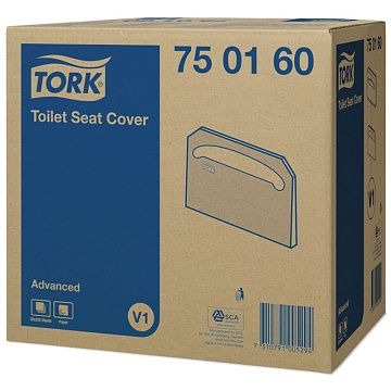 Индивидуальные покрытия на унитаз Tork Advanced V1, 750160, белые, 250шт