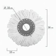 Насадка МОП плоская Laima Дом и офис 50 гр, 10 см, веревочная, микрофибра