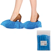 Бахилы Особо прочные 35мкм, голубые, 50 пар, 6053