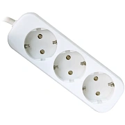 Удлинитель электрический Defender E330 3 розетки, 3м, белый, с заземлением