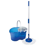 Набор для уборки Laima Дом и офис 5л, ведро с отжимом, с шваброй, 2 насадки, сине-белый