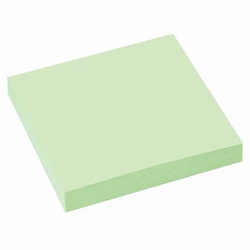 Блок для записей с клейким краем Staff зеленый, пастельный, 76х76мм, 100 листов
