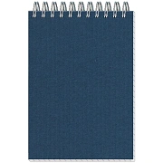 Блокнот Attache синий, А6, 50 листов, в клетку, на спирали, картон