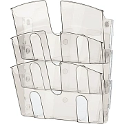 Лоток навесной для бумаг Uniplast 3 отделения, А4, 290x215x32мм, дымчатая