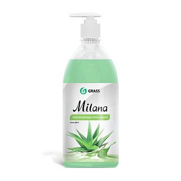 Жидкое мыло с дозатором Grass Milana 1л, алоэ вера, 126601
