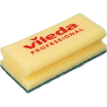 Губка Vileda Professional Средняя жесткость 7х15см, зеленый абразив, 101397
