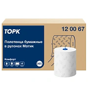 Бумажные полотенца Tellus (tork) Advanced H1, 120067, в рулоне, 150м, 2 слоя, белые