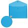 Пластиковая папка на кнопке Brauberg прозрачная, синий, А4, 224813