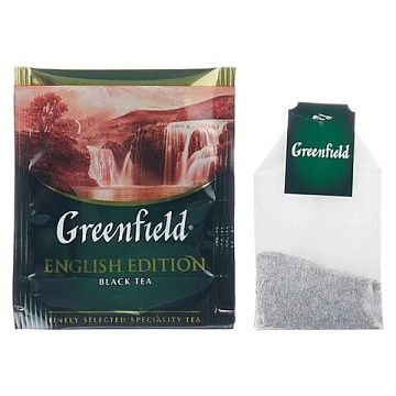 Чай Greenfield English Edition (Инглиш Эдишн), черный, 100 пакетиков