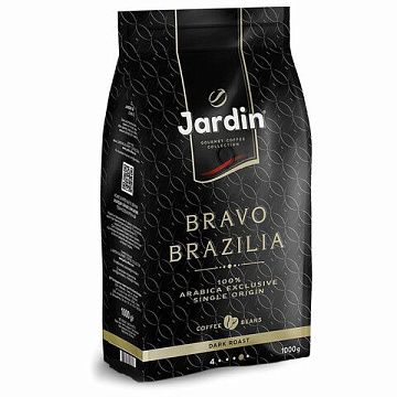 Кофе в зернах Jardin Bravo Brazilia (Браво Бразилия) 1кг, пачка