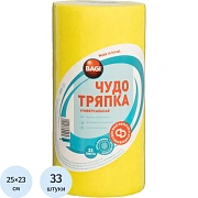 Салфетка рулонная Bagi Чудо Тряпка Premium New, 24х25см, 30шт/уп, в рулоне