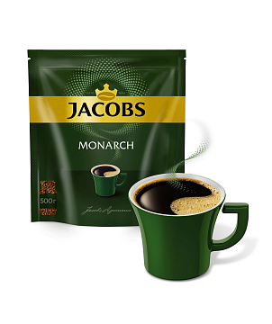 Кофе растворимый Jacobs Monarch 500г, пакет