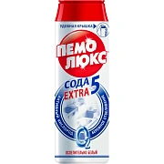 Универсальное чистящее средство Пемолюкс Сода 5 extra 480г, ослепительно белый, порошок