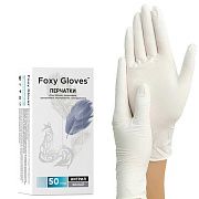Перчатки нитриловые Foxy Gloves р.M, белые, 50 пар