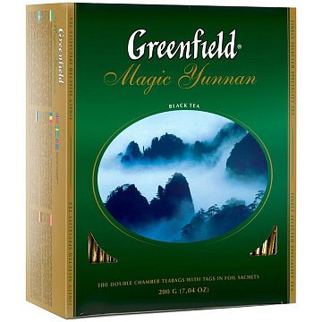 Чай Greenfield Magic Yunnan (Мэджик Юньнань), черный, 100 пакетиков