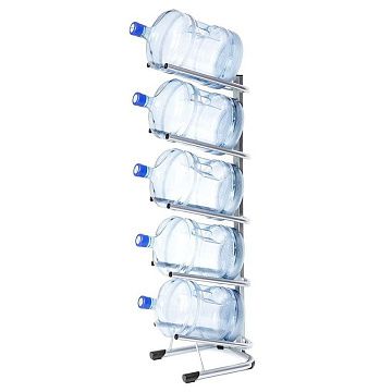 Стеллаж для хранения воды Hotfrost для 5 бутылей, металлический, серебристый