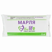 Марля New Life медицинская отбеленная 0.9х5м, 36г/м2, отрез