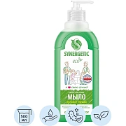 Жидкое мыло с дозатором Synergetic 500мл, луговые травы, биоразлагаемое
