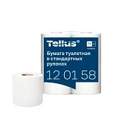 Туалетная бумага Tellus (tork) Комфорт T4, 2 слоя, 4 рулона, 23м, белая, 120158,