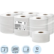 Туалетная бумага Veiro Professional Comfort 2 слоя, 12 рулонов, 200м, белая, T203