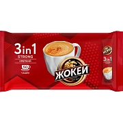 Кофе порционный Жокей Крепкий 3в1 50шт х 12г, растворимый, пакет