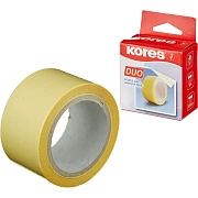 Клейкая лента канцелярская Kores 30мм х 5м, прозрачная, двусторонняя