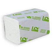 Туалетная бумага листовая Lime 200 листов, 2 слоя, белая, V-укладка