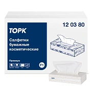 Косметические салфетки Торк Premium F1, 120380, для лица, 100шт, 2 слоя, белые